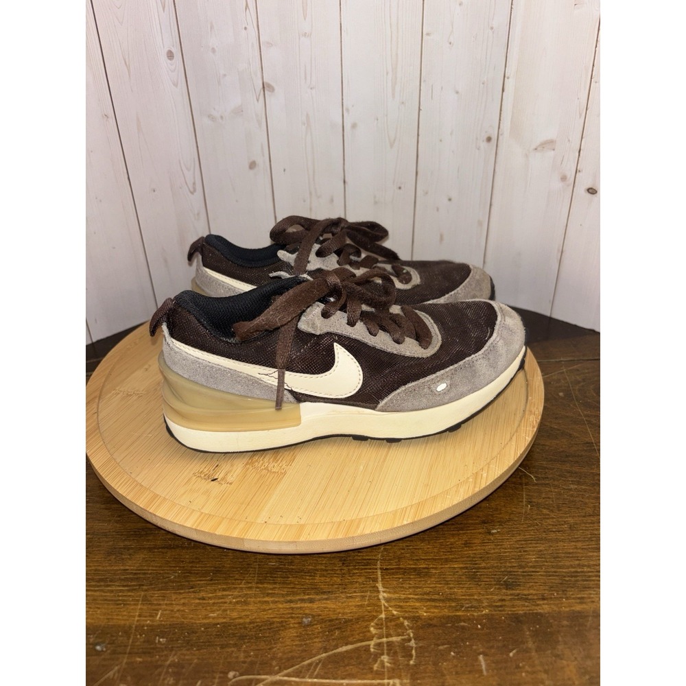 Nike Waffle One shoe in the Light Chocolate brown grade school kids size 13